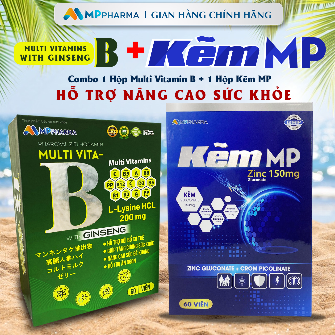 Combo Kẽm MP và Vitamin B tổng hợp